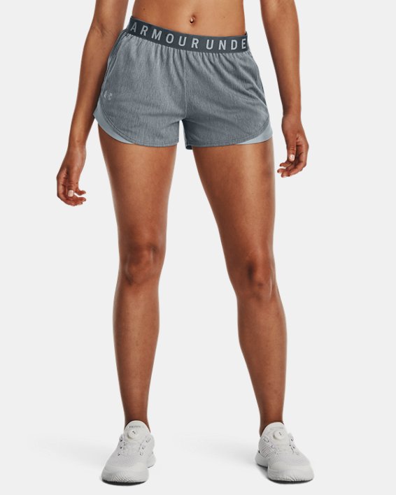 女士UA Play Up Shorts 3.0 Twist短褲 in Gray image number 0